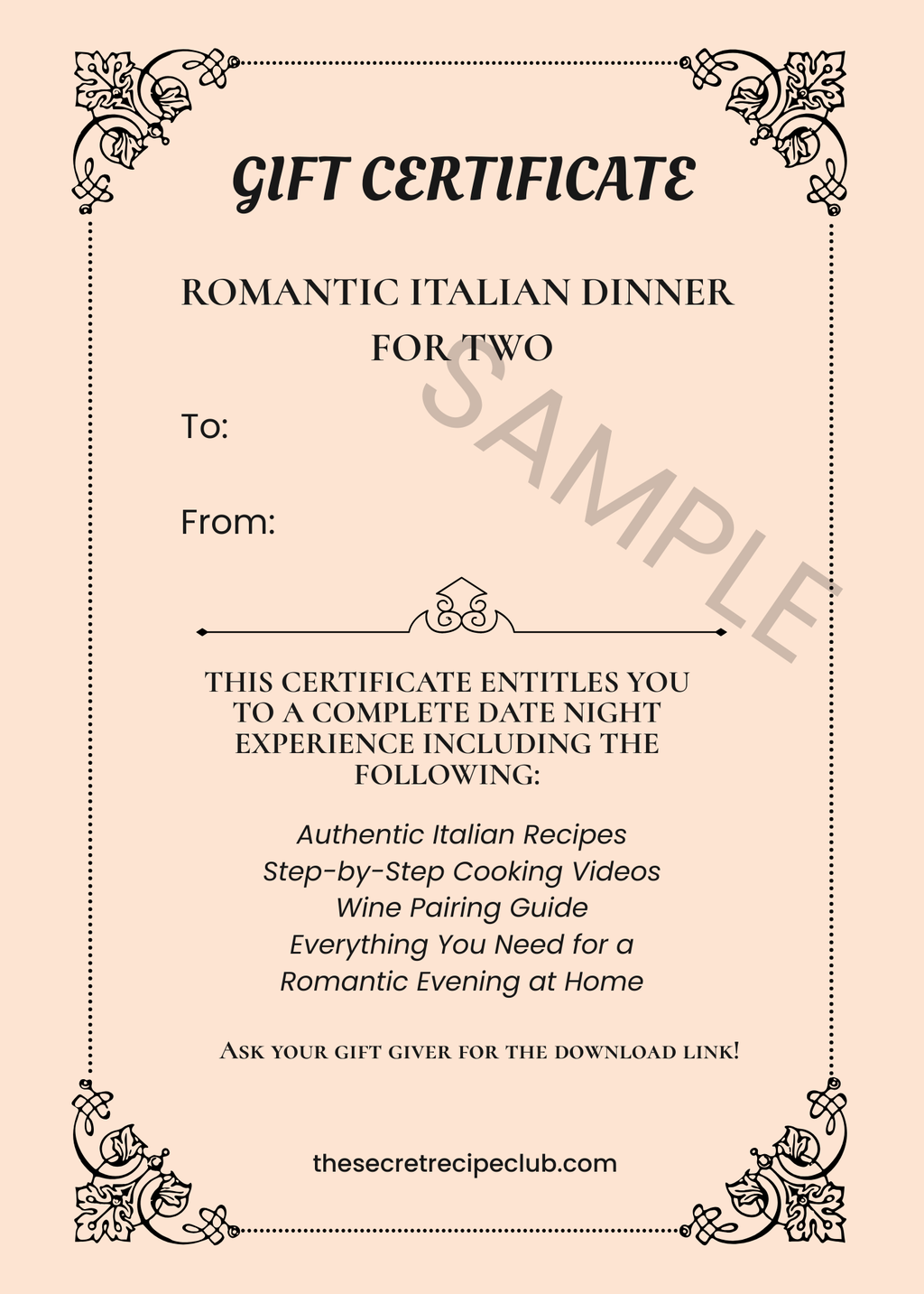 La Cena Romantica - Italian Date Night Experience