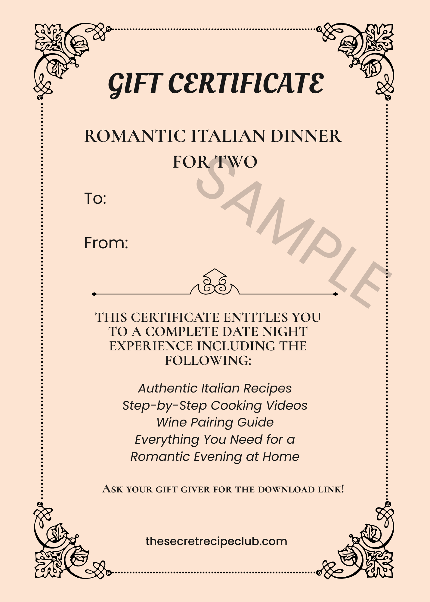 La Cena Romantica - Italian Date Night Experience