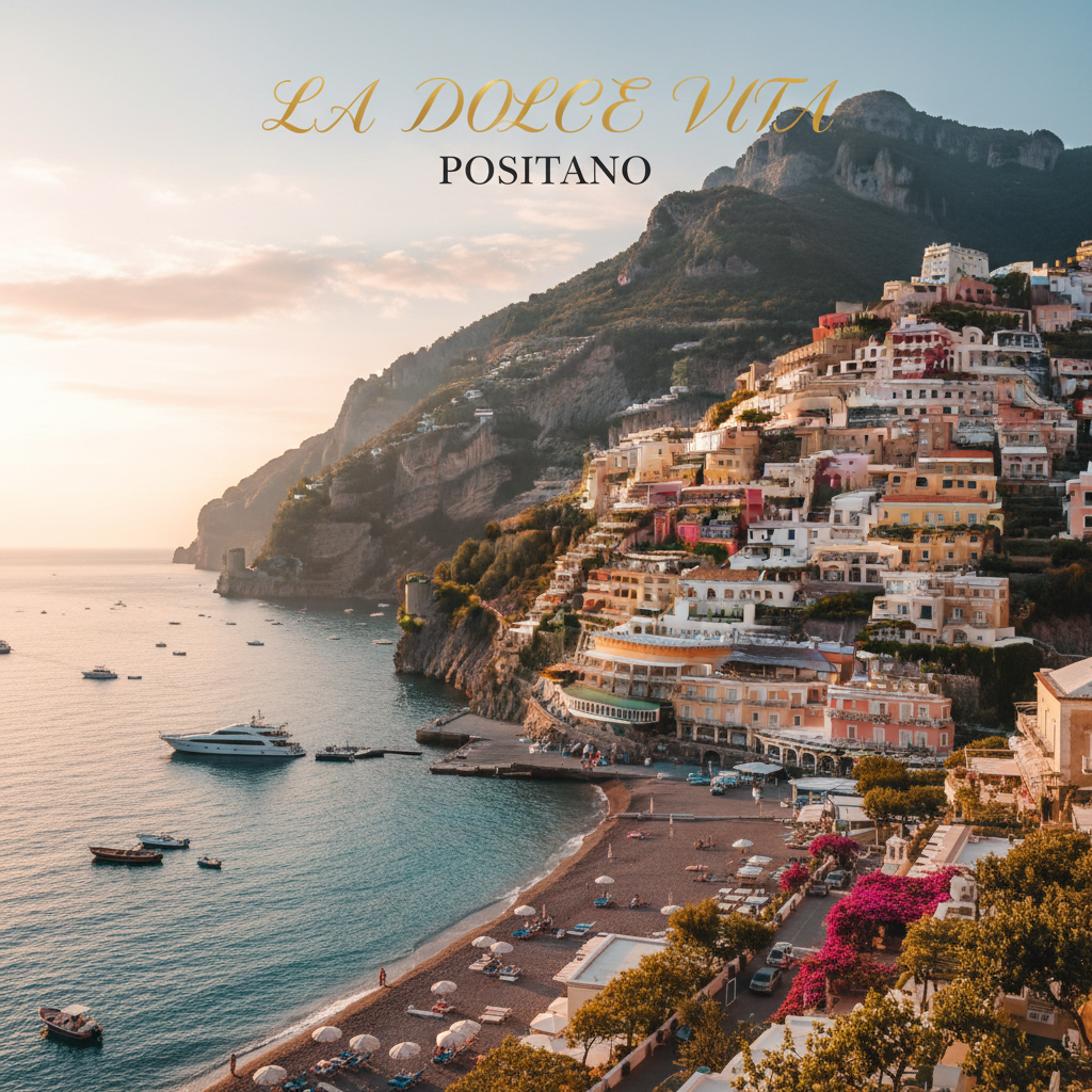 Positano Amalfi Coast Golden Hour